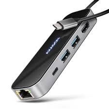 USB HUB AXAGON HMC-6GLN 2xUSB3.2 Gen 2, 1xUSB-C, HDMI, GLAN
