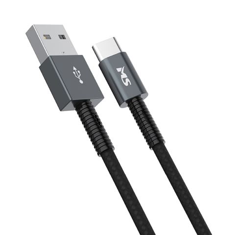 MS CABLE 2.4A USB-A 2.0 -> USB-C, 2m, crni
