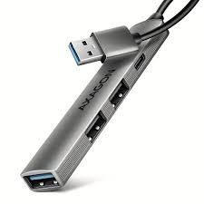 USB HUB Mini 4x USB3.2 Gen1, HUE-STA, 12cm USB-A kabel, AXA