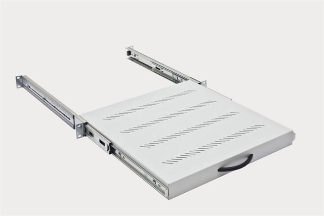Izvlačiva polica 19"/1U, 450mm, svijetlo siva