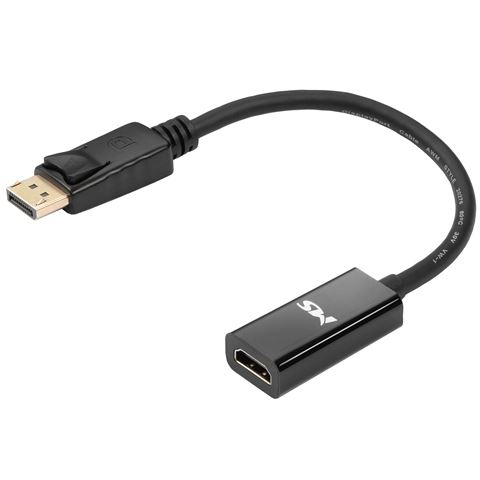 MS CABLE Display port -> HDMI F adapter, 20cm, 4K/30Hz, V-HD300, crni