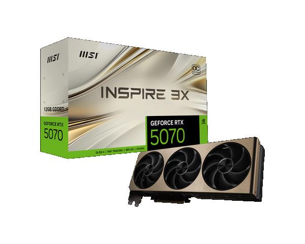 VGA MSI RTX 5070 12G INSPIRE 3X OC