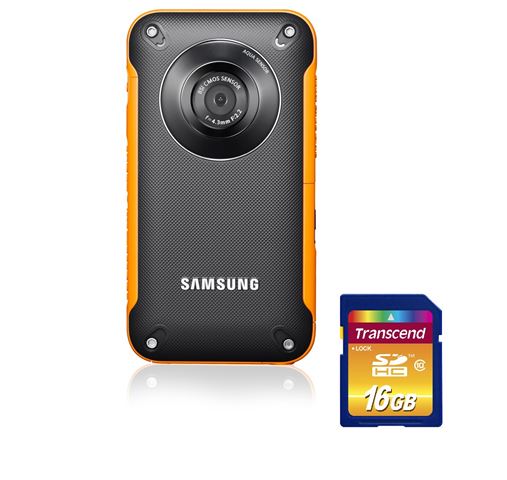 SAMSUNG kamera HMX-W300YP + 16GB SD kartica