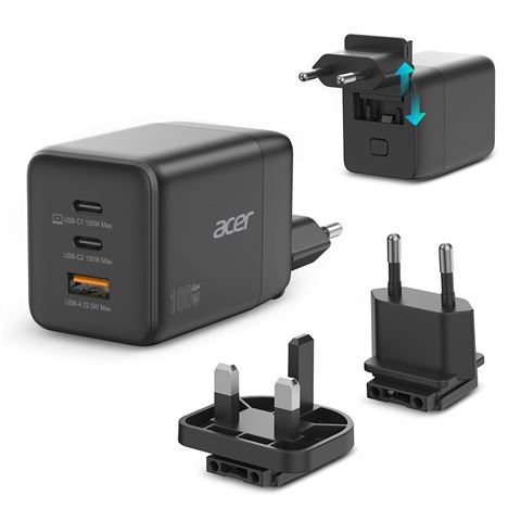ACER USB-C GaN Charger 100W, HP.DSCAB.019