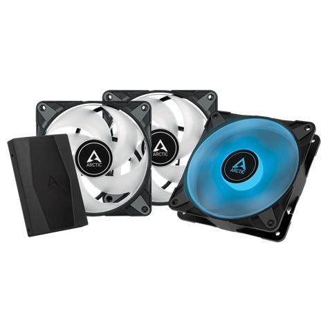 Arctic P12 PWM PST RGB (black) paket od 3 s kontrolerom